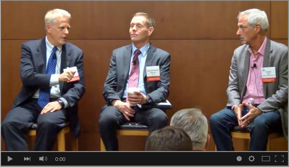 photo: Lewis Shepherd; Gen. “Wheels” Wheeler (Ret.) of DIUx; Russell Stern, CEO Solarflare